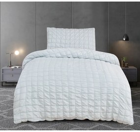 Biancheria da letto in grigio chiaro in crêpe per letto singolo 140x200 cm Naomi – My House