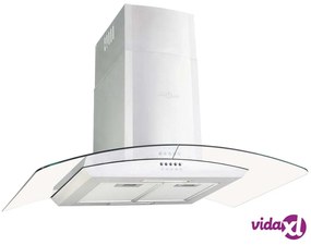 vidaXL Cappa Aspirante a Muro 90 cm Acciaio Inossidabile 756 m³/h LED