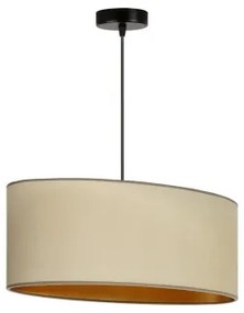 Duolla - Lampadario a sospensione con filo OVAL VEGAN 1xE27/15W/230V beige