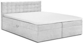Letto boxspring grigio chiaro con contenitore 180x200 cm Jade - Mazzini Beds