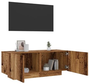 Mobile Porta Tv Legno Vecchio 100x35x40 Cm İn Legno Multistrato /