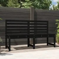 Panca da Giardino Nera 157,5 cm in Legno Massello di Pinocod mxl 105895