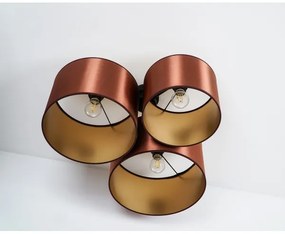 Duolla - Lampadario a plafone ROLLER TRIO SHINY 3xE27/15W/230V rame/oro