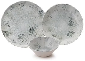 Set da pranzo 18 pezzi grigio/porcellana