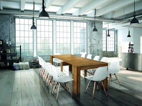 Consolle allungabile CALAFURIA in legno nobilitato rovere nodato 50&#215;90 cm &#8211; 230&#215;90 cm