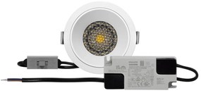 Faro da Incasso Bianco 12W Foro Ø75mm CCT 15°-55° con driver Philips Colore Bianco Variabile CCT