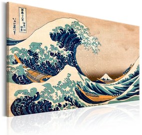 Quadro  The Great Wave off Kanagawa (Reproduction)  Colore Blu, Dimensioni e Misure 120x80