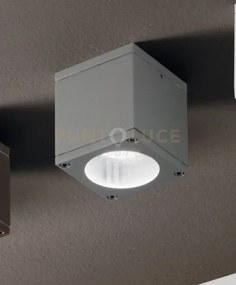 Plafoniera per esterni nevada 1 luce attacco gu10 silver
