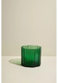 Vaso in vetro verde fatto a mano Emerald - Hübsch