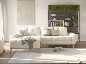 Divano letto angolare crema (penisola a sinistra) Balitco - Ropez