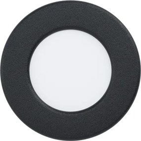 Eglo 901412 - Plafoniera da incasso LED per bagno FUEVA, 3,7 W, 230 V, Ø 8,8 cm, IP44, nera