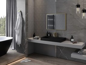 Mexen Loft Specchio da bagno rettangolare 80 x 60 cm, cornice oro spazzolato - 9852-080-060-000-50