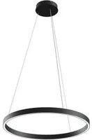 Lampadario A Sospensione Moderno Rim Alluminio Nero Led 37W