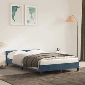 Giroletto Senza Materasso Blu Scuro 120x190 Cm Velluto /