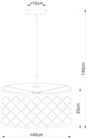 Globo 15229H - Lampadario a sospensione con filo CLARKE 1xE27/60W/230V