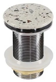 Kamalu - Lavabo da appoggio rettangolare con finitura terrazzo stracciatella | KTERD-600STR