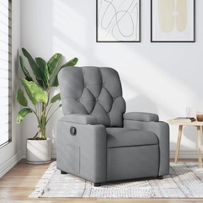 Poltrona Reclinabile İn Tessuto Grigio Chiaro /