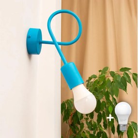 Lampada da parete LED OXFORD 1xE27/15W/230V blu