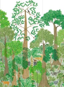 Isidore Leroy Carta da parati panoramica Isio Bajii - Panel A