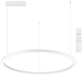 Brilagi - LED dimmerabile. Lampadario sospeso con cavo PORTOFINO LED/60W/230V Ø 80 cm bianco + telecomando