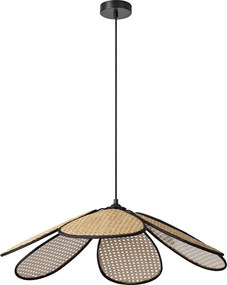 Osram - Lampada a sospensione con cavo DECOR RATTAN 1xE27/15W/230V Ø 69 cm beige/nero