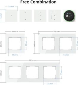 Immax NEO 07538L - Interruttore SMART a 1 tasto 230V Wi-Fi Tuya