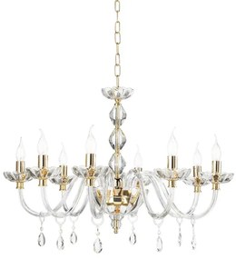 Lampada a sospensione 8 luci - cristallo e vetro D85 cm BRIGIDA