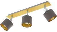 Spot Contemporaneo Valbiano In Acciaio Ottone 3 Luci E14 7W Ip20