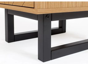 Cassettiera in rovere decorato, 40 x 123 cm Camden Herringbone - Woodman