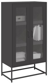 Credenza Nera 68x39x123 Cm İn Acciaio /