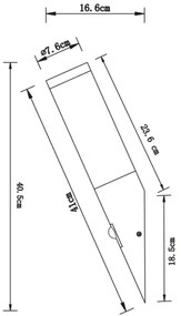 Globo 3157AS - Applique da esterno con sensore BOSTON 1xE27/15W/230V IP44