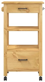 Carrello da cucina monza 48x40x90 cm in legno massello di pino