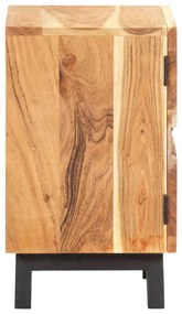 Comodino 40x30x51 cm in legno massello di acacia