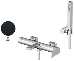 Rubinetto per vasca getto aerato Soffio per muro nero verniciato GATTONI RUBINETTERIA