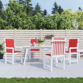 Cuscini Per Sedia Da Giardino 4 Pz Rossi 100x50x7 Cm İn Tessuto /