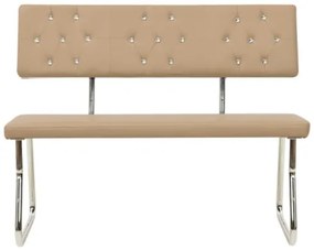 Panca 110 cm Cappuccino in Similpelle