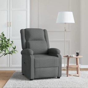 Poltrona Reclinabile İn Tessuto Grigio Scuro /