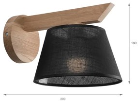 Brilagi - LED  Applique ANTHONY 1xE14/40W/230V quercia/nero