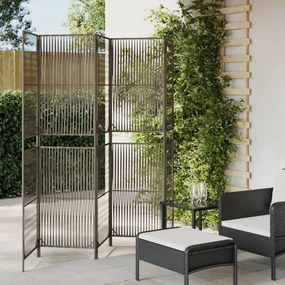 Divisorio Per Ambienti A 5 Pannelli Grigio İn Polyrattan /