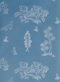 Andrew Martin Carta da parati Wychwood - Happy Blue