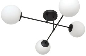 Lampadario a plafone MOON 4xE27/15W/230V nero