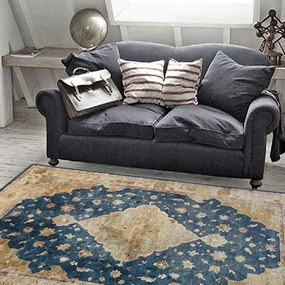 Tappeto Vintage 842 in viscosa beige L 230 x L 160 cm