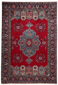 Tabriz Tappeto 340x230 Rosso (Iran) Annodato A Mano