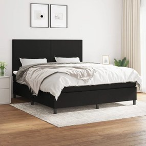 Giroletto A Molle Con Materasso Nero 160x200 Cm İn Tessuto /