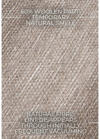 Tappeto beige tessuto a mano in lana 190x280 cm Pradesh Linen White - Elle Decoration