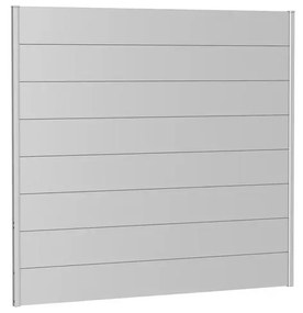 Pannello in acciaio argento metallizzato 194 x 182 cm, spessore 44 mm