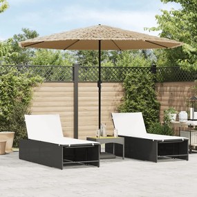 Ombrellone Giardino Con Palo İn Acciaio Marrone 324x324x247 Cm /