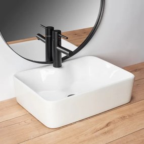 REA-U6524 - Lavabo da appoggio KELLY 38x49 cm ceramica/bianco lucido