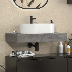 Composizione bagno con 2 mobiletti 80 cm e mensolone 80 cm | KAM-KK803 - KAMALU