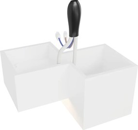 Plafoniera Quadrata da Soffitto 2xGX53 in Gesso - Serie ESSENZA